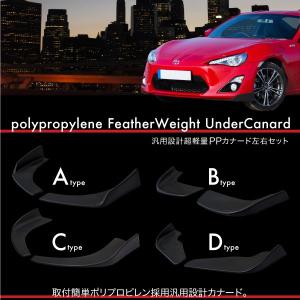 カナード 汎用 エアロパーツ 超軽量 ブラック シボ加工