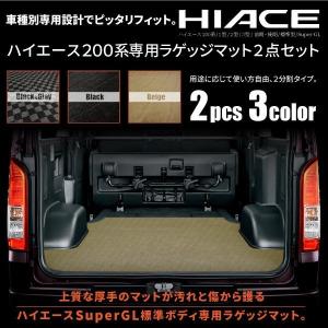 ハイエース 200系 フロアマット カーゴマット 2分割タイ...