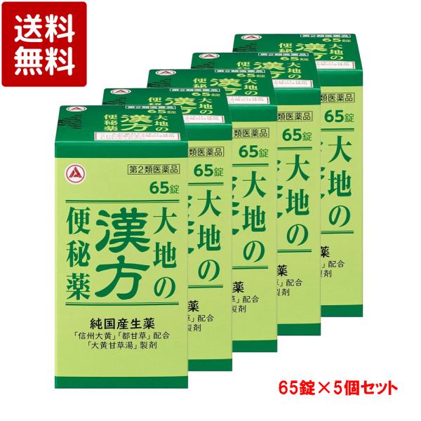 【第2類医薬品】大地の漢方便秘薬 65錠 ×5