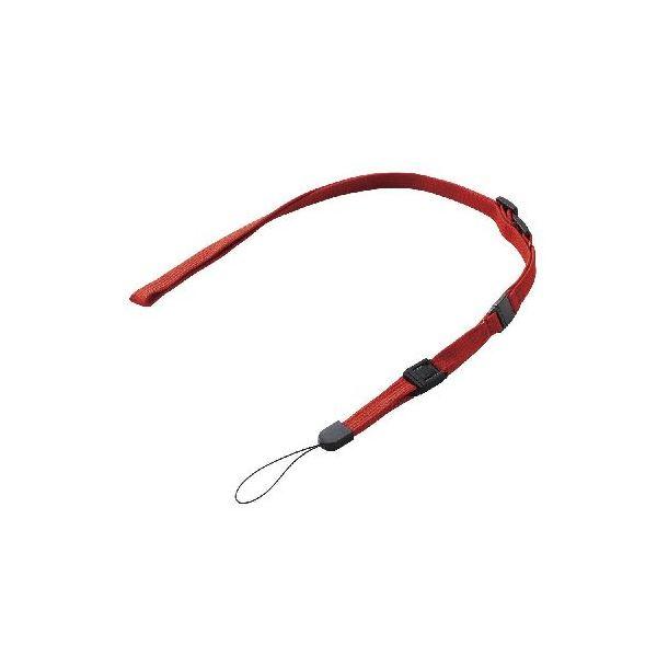 (まとめ)エレコム スマートフォン用ネックストラップ/スタンダード P-STN01RD〔×5セット〕