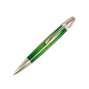キャンディカラー ボールペン/文房具 〔Green カーリーメイプル〕 パーカータイプ 芯：0.7mm 日本製 文具 『Air Brush Wood Pen』