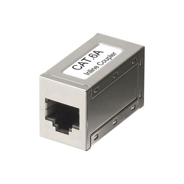 （まとめ）サンワサプライ RJ-45中継アダプタ（カテゴリ6A STP） ADT-EX-6ASTP〔...