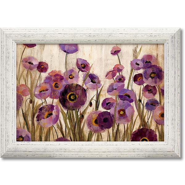 シルビアヴァシレヴァ ゲル加工アートフレーム SV-12001 ピンク アンド パープル フラワーズ