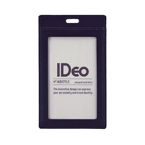 （まとめ）コクヨ ネームカードケース（IDeoHUBSTYLE）革製 名刺・IDカード用 タテ型 紺...
