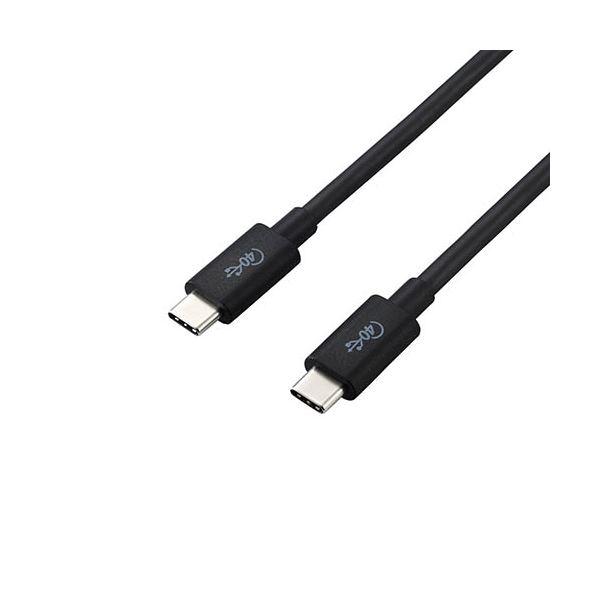 エレコム USB4ケーブル/C-Cタイプ/認証品/PD対応/40Gbps/0.8m/ブラック USB...