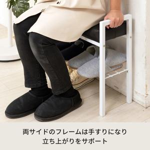 〔3個セット〕クッション付エントランスベンチ(...の詳細画像2