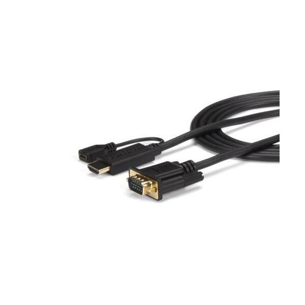 StarTech.com HDMI - VGAアクティブ変換ケーブルアダプタ 1.8m HD2VGA...