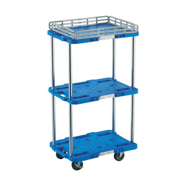 TRUSCOルートバン 2段式 370×500 4輪自在S付 青 MPB-502JS-B 1台 組立...