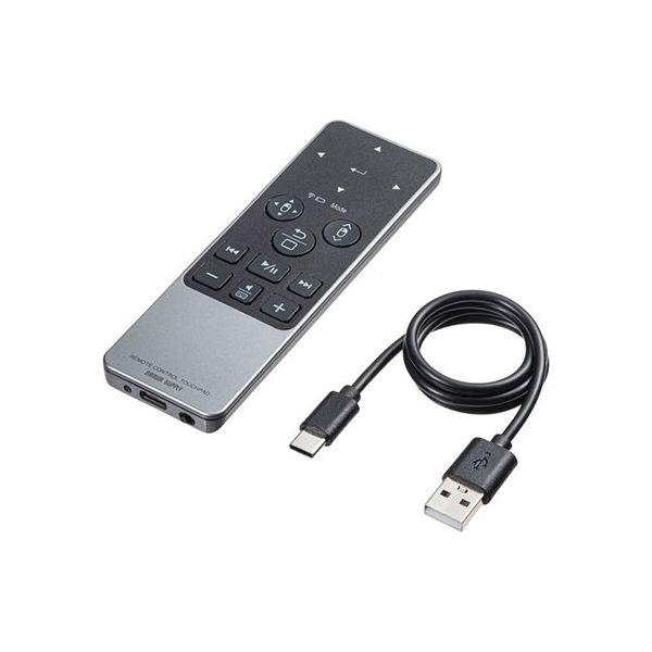 サンワサプライ Bluetoothタッチパッドリモコン プレゼンや動画視聴時に便利なカーソル・メディ...