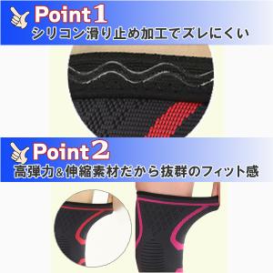 膝サポーター 膝パッド 膝当て ひざ 加圧 高...の詳細画像2