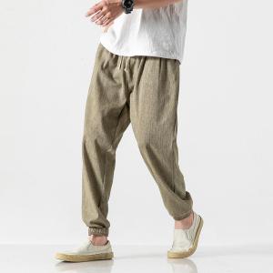 サルエルパンツ ワイドパンツ メンズ リネンパ...の詳細画像5