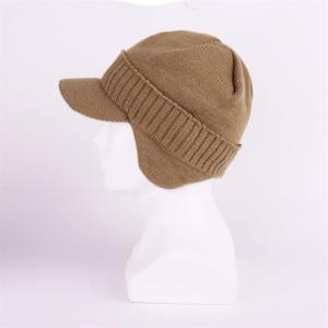 WJCCY Outdoor Newsboy Winter Hat Soft Warm Hat Earflapthick Knitted Brim Be