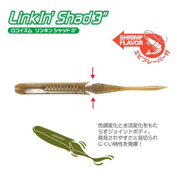 ティムコ PDLロコイズム リンキンシャッド3 TIEMCO Linkin' Shad 3inch