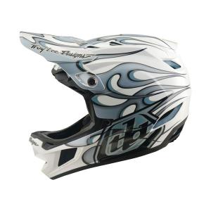 Troy Lee Designs トロイリーデザイン MTB用フルフェイスヘルメット D4 COMPOSITE HELMET D4コンポジットヘルメット TORCHED WHITE/SILVER