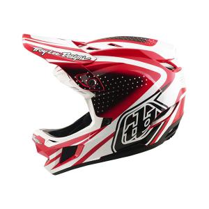 Troy Lee Designs トロイリーデザイン MTB用フルフェイスヘルメット D4 POLYACRYLITE HELMET D4ポリアクリライトヘルメット THE LINE FIRE/WHITE