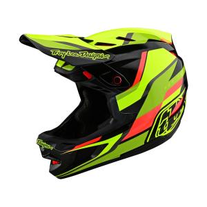 【まとめ買いクーポン配布中】Troy Lee Designs トロイリーデザイン　MTB用フルフェイスヘルメット　D4 CARBON Mips D4カーボンミップスオメガブラックイエロー｜kt-gigaweb