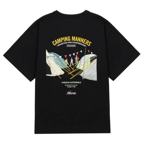 ナンガ  Tシャツ  エコハイブリッド キャンピングマナーズ ペグアンドロープティー メンズ NAN...