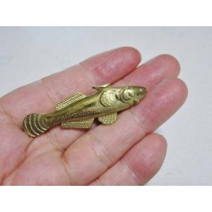 ハゼ（魚）の可愛い真鍮ブローチ【工房　heartヤフー店】｜工房heartヤフー店