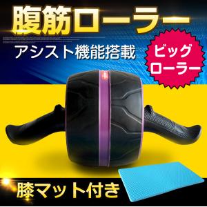 腹筋ローラー 膝マット付き 腹筋 アシスト機能 初心者 女性 男性 トレーニング 筋トレ エクササイズ  ダイエット de086