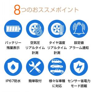 タイヤ 空気圧モニター 監視 センサー 空気圧...の詳細画像3