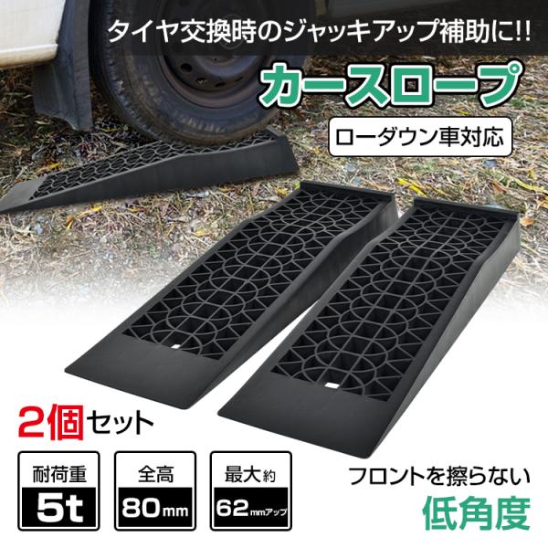 ジャッキ 車 カースロープ 2個 5t ローダウン タイヤスロープ 段差プレート ジャッキアップ補助...