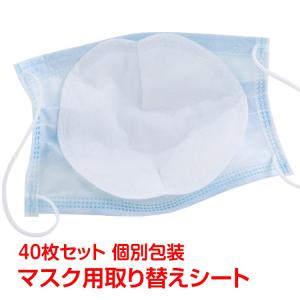 マスク 取り替えシート 40枚入り ウィルス対策 フィルターシート 不織布 ますく フィルター ウイルス 防塵 ウィルス 生地 使い捨て 花粉 ny262