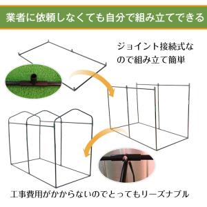 サイクルハウス 3台 自転車置き場 バイクガレ...の詳細画像2
