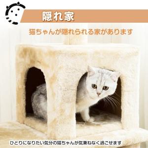 キャットタワー 木製 大型猫用 猫タワー スリ...の詳細画像4