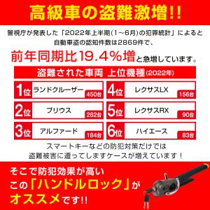 ハンドルロック 盗難防止 車 最強 ステアリン...の詳細画像2