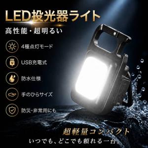 懐中電灯 led 強力 充電式 小型 ledライト ランタン ミニライト ハンディライト ledランタン led投光器 防災 屋外 防水 作業 非常用 キャンプ キーホルダー｜雑貨ショップK・T