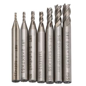 エンドミルドリル 径 超硬 ハイス鋼 HSS 4枚刃  7本セット