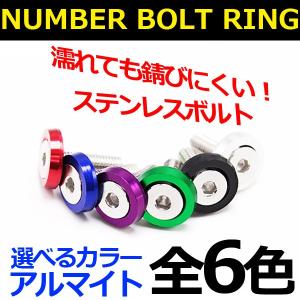 ナンバーボルトリング ナンバープレート LED字光式対応25mmロングボルト