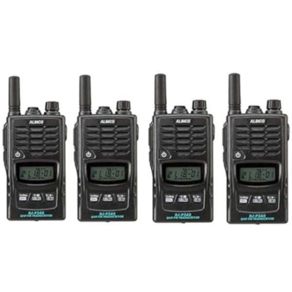インカム　アルインコ　DJ-P240S　4台セット　特定小電力トランシーバー　ショートアンテナ　交互...
