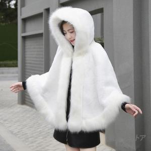 ポンチョコート フード レディース マント 羽織り