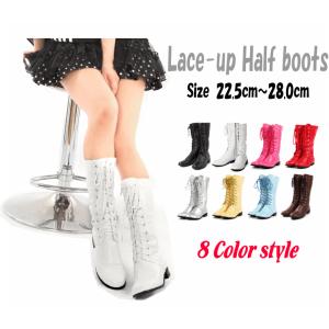編み上げ ハーフブーツ ２２.５cm 〜２８cm カラー８色