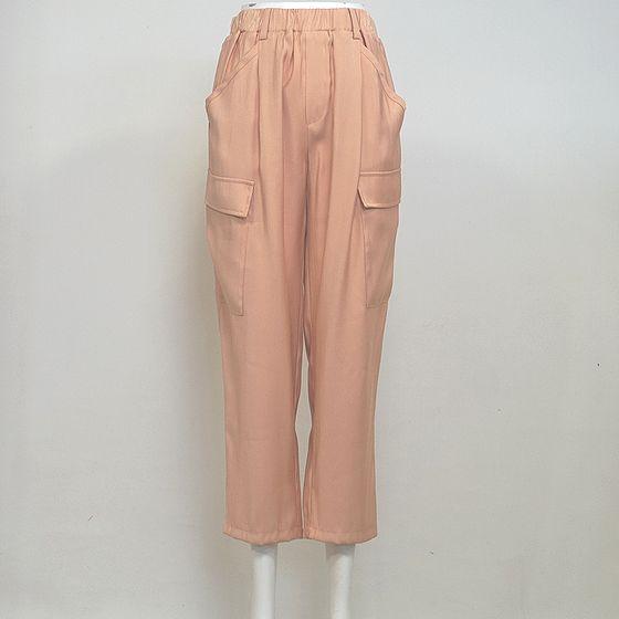 【セール30％OFF】【4色展開】カーキ　ベージュ　オレンジ　ブラック　総ゴムカーゴパンツ　6320...