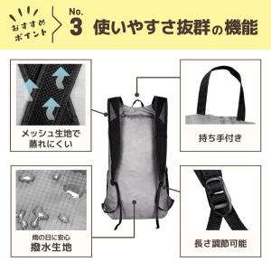 折りたたみ リュック エコバッグ 軽量 防水 ...の詳細画像4