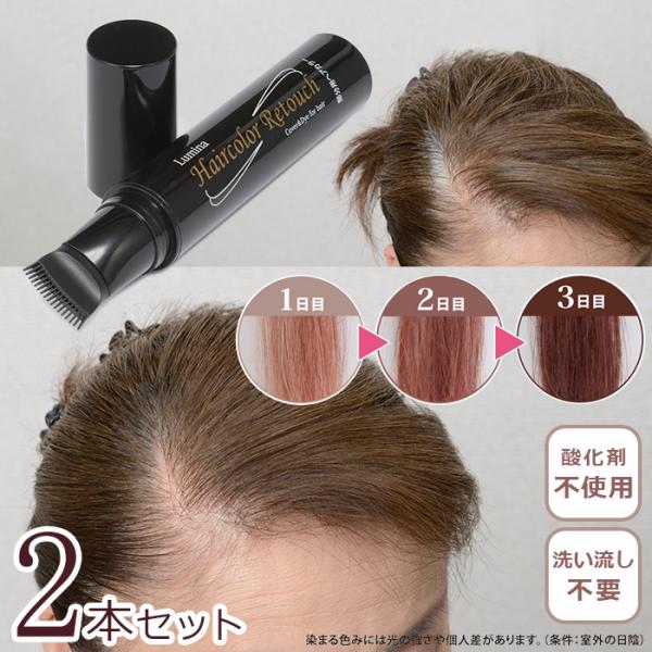 アウラピュア ルミナ ヘアカラーリタッチ 【2本セット】 部分用 白髪染め 感光性ヘアクリーム ヘア...