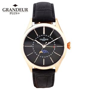 GRANDEUR PLUS グランドールプラス GRP011P1 ムーンフェイズ 牛革 レザー ウォッチ【送料無料】 watch 時計 お祝い プレゼント 【TVドラマ使用モデル】 1年保証｜ktrend