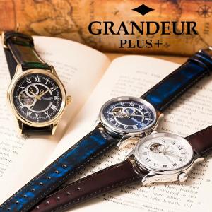 GRP013 腕時計 メンズ ウォッチ 革工房パーリィー製 コラボ革ベルト オートマ 自動巻 GRANDEUR PLUS グランドールプラス 1年保証 【送料無料 SALE】｜ktrend