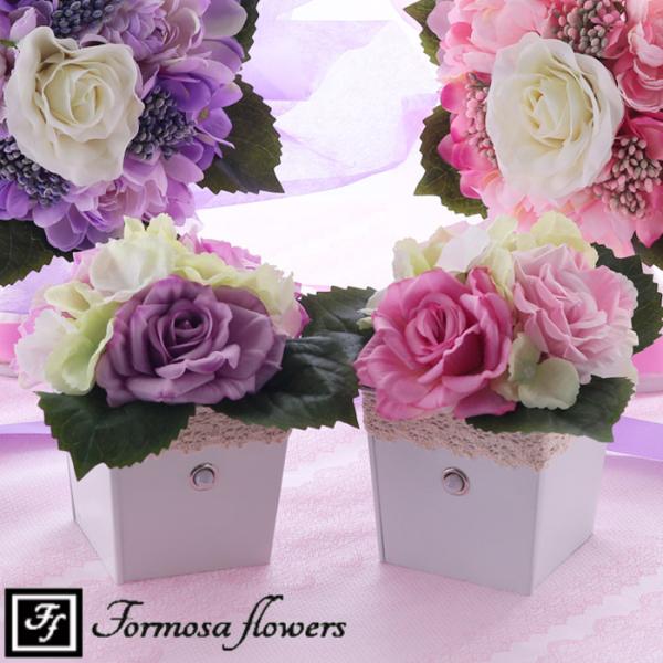 ローズポット / 造花 バラ 薔薇 花 光る LED ライト センサーライト 照明 人感センサー ア...