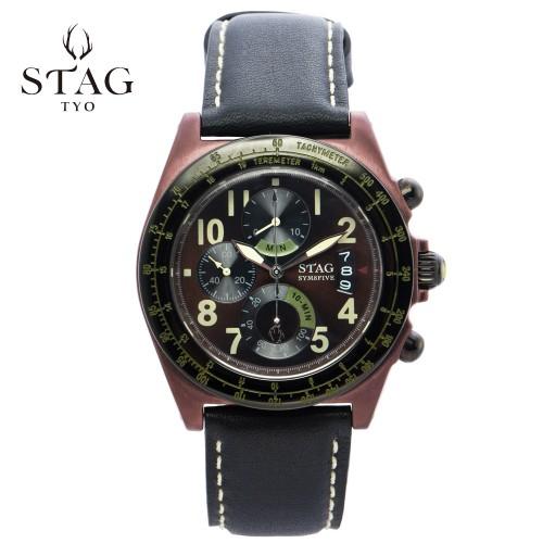 STG006B1 STAG スタッグ クロノグラフ 牛革 レザー ウォッチ 【送料無料 SALE】 ...