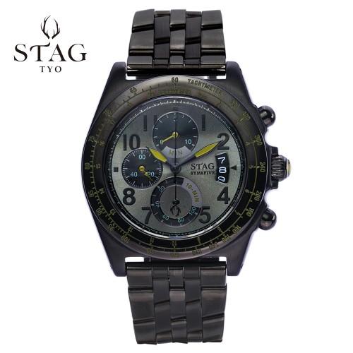 STAG スタッグ アクティブシリーズ SYM8FIVE クロノグラフ メタルバンド ウォッチ 【送...