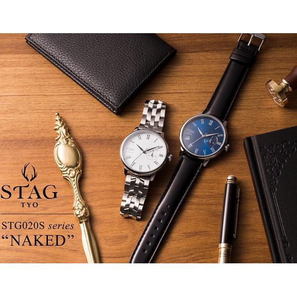 スタッグ クロノグラフウォッチ STAG STG020 watch 腕時計 日本製 メンズ / 牛革...