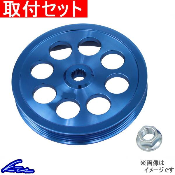 スカイラインGT-R BNR32 パワステポンプ KTS SCプーリー パワステポンプ 取付セット ...