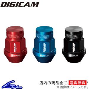 ホイールナット デジキャン アルミレーシングナット 16個セット 全長45mm M12 DIGICAM 16本セット 袋ナット 60°テーパー 超超ジュラルミン(A7075-T6)｜ktspartsshop