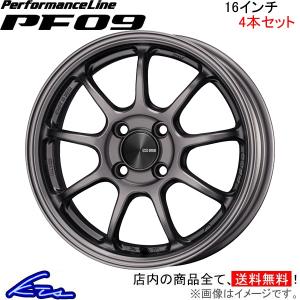 エンケイ パフォーマンスライン PF09 4本セット ホイール ヤリス【16×6.5J 4-100 INSET45】6AA-MXPH10 ENKEI PerformanceLine アルミホイール 4枚 1台分