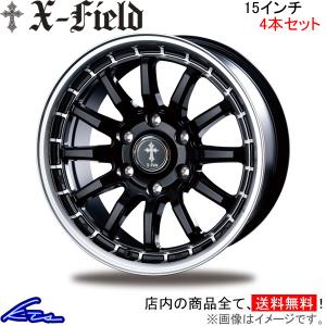 インターミラノ クロスフィールドα 4本セット ホイール ハイエース【15×6J 6-139 INSET33 BK/RP】200系 INTER MILANO BEST X-FIELD アルファ アルミホイール｜ktspartsshop