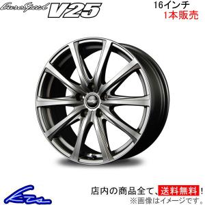 MID ユーロスピード V25 1本販売 ホイール アルファード/ヴェルファイア【16×6.5J 5-114 INSET38 グレー】20系 EuroSpeed アルミホイール 1枚 単品｜ktspartsshop