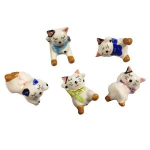 かわいいねこさんの陶器製箸置き　雑貨　プレゼント MKOK001